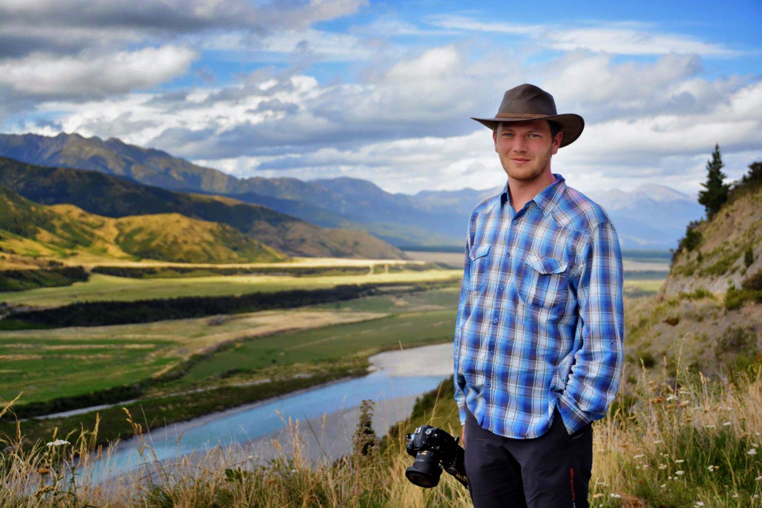 Alex Farlander during an overland expedition in New Zealand